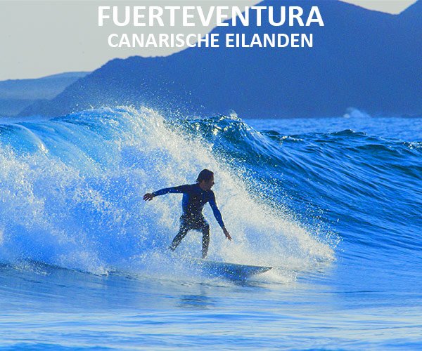 Man surfing in Fuerteventura