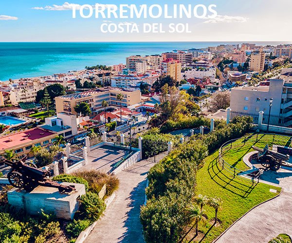 Beautiful view of Torremolinos coast. Malaga, Spain